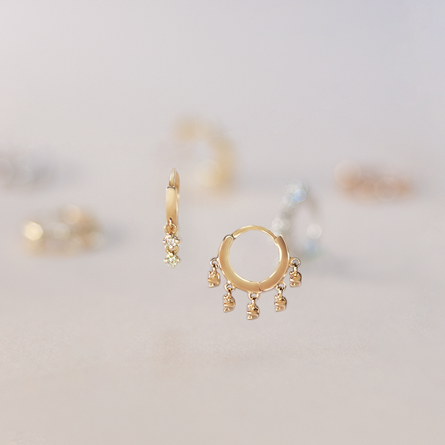 Dazzling diamond hoop earrings
